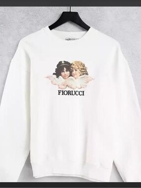 Fiorucci White Cherub Graphic Sweatshirt